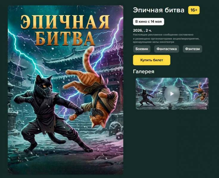 «Мортал Комбат-2» стали маскировать под фильм с дерущимися котами после претензий от Warner Bros.